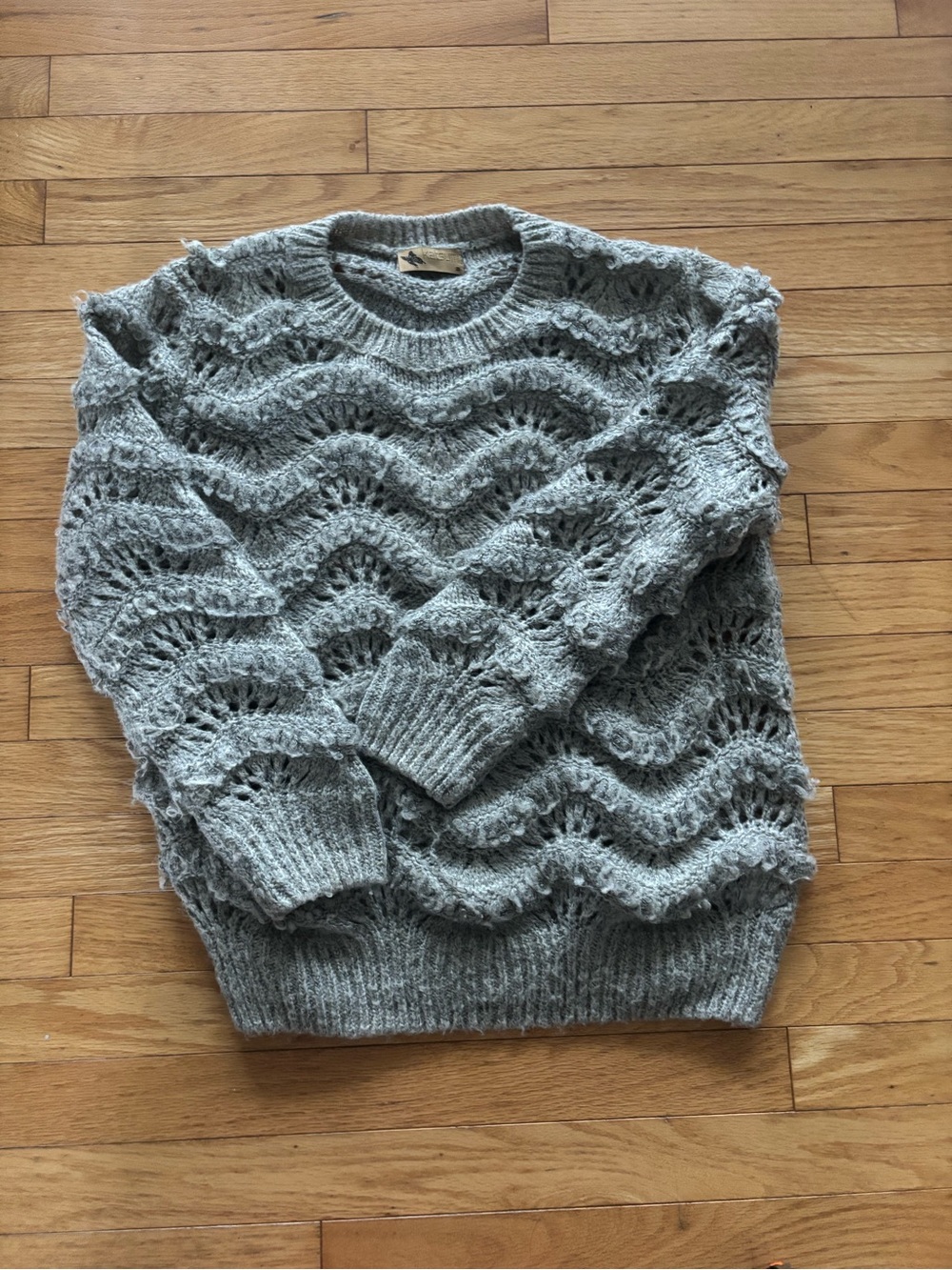 Kataumi Chunky Light Fall sweater in grey/beige  size medium